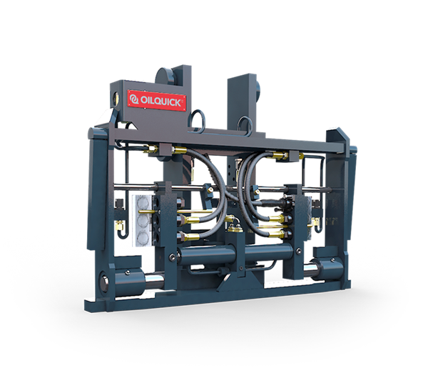 OilQuick automatic quick coupler system, type OQT 300i is suitable for small forklift trucks in the weight class 1-3 t. | APRD Machinery Ireland